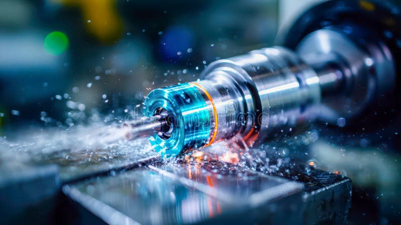 CNC precision machining in action