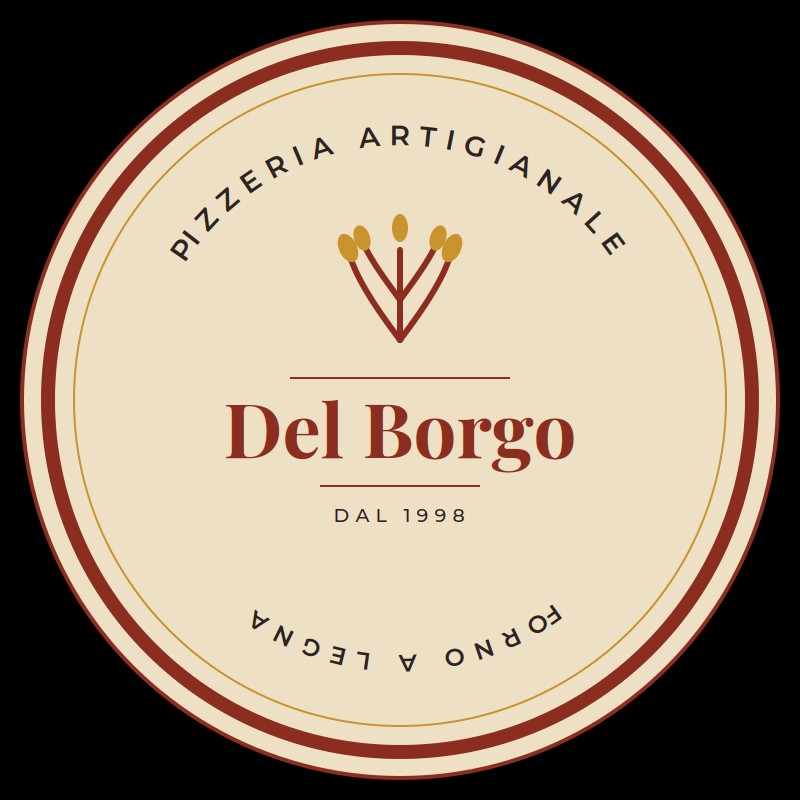 Esempio logo pizzeria Del Borgo — stile Furiato Solutions